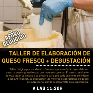 taller de queso a las 11:30h