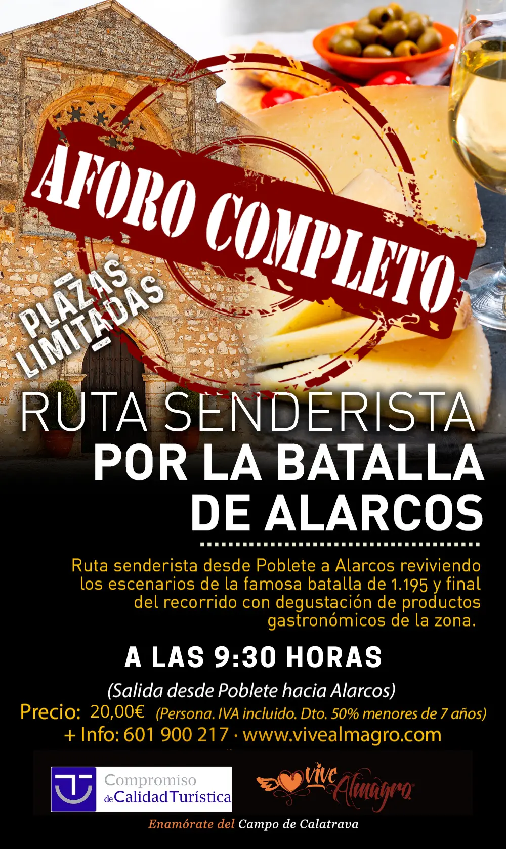 a las 9.30h aforo completo y 20€