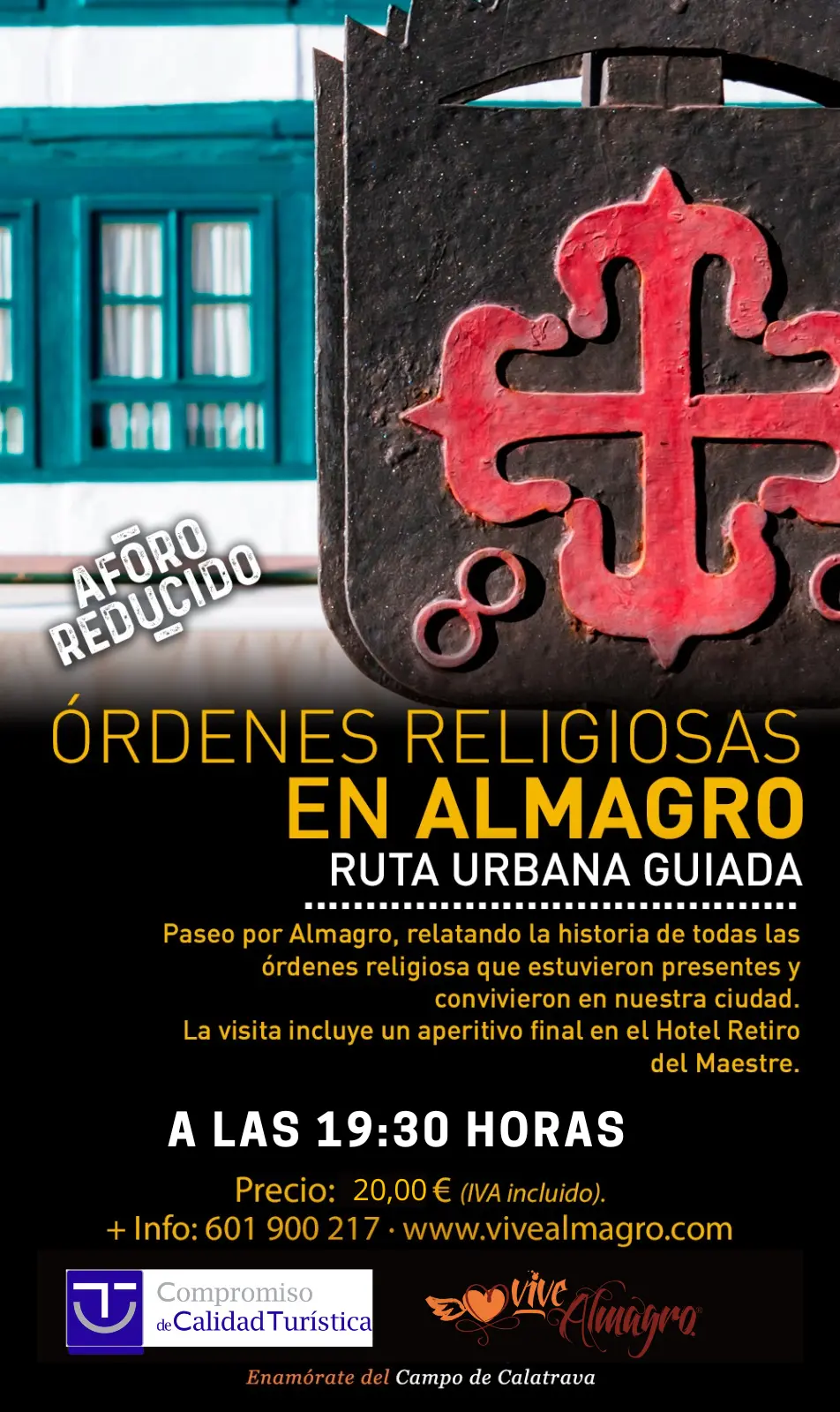 a las 19.30h con aperitivo y 20€