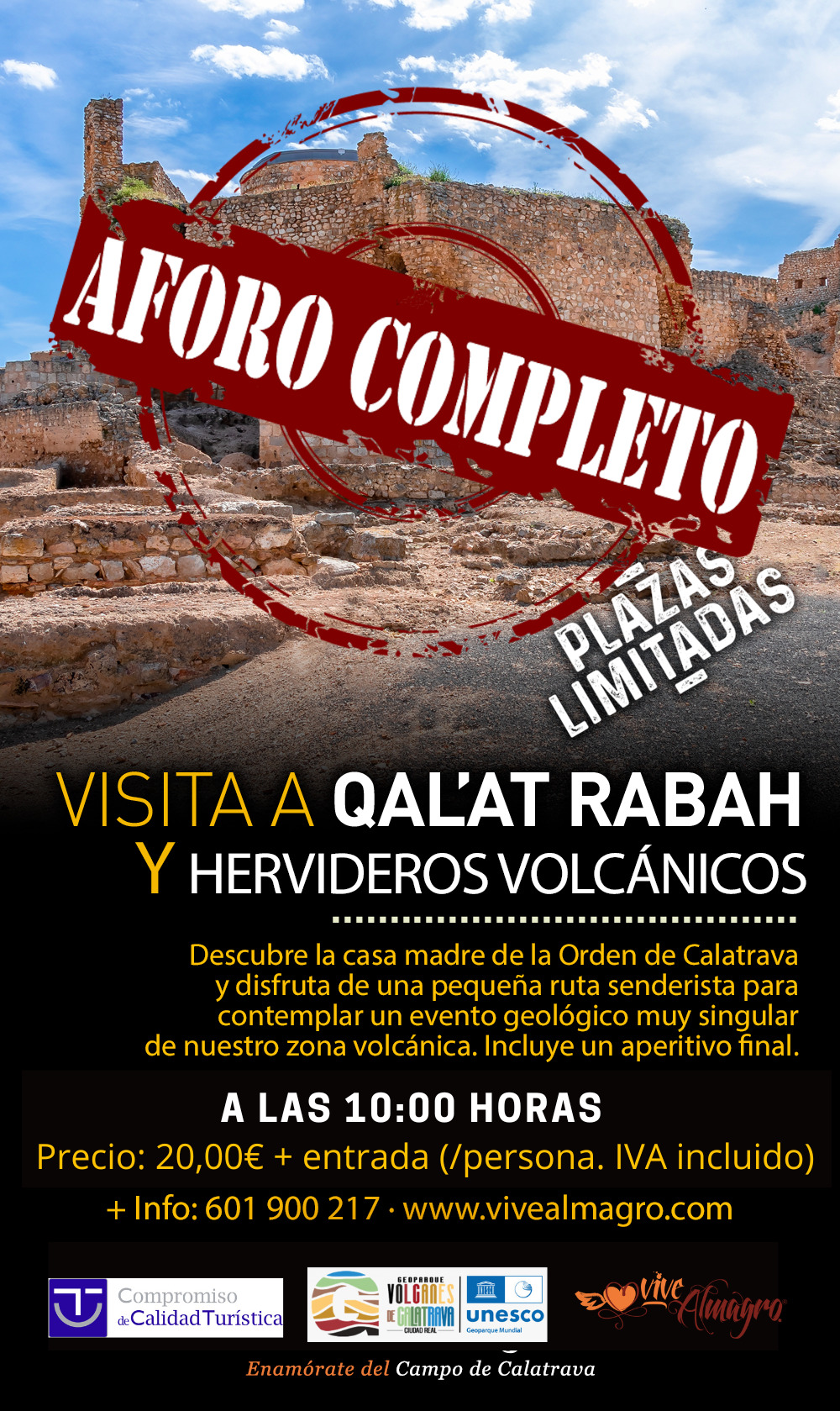 aforo completo a las 10 y 20€