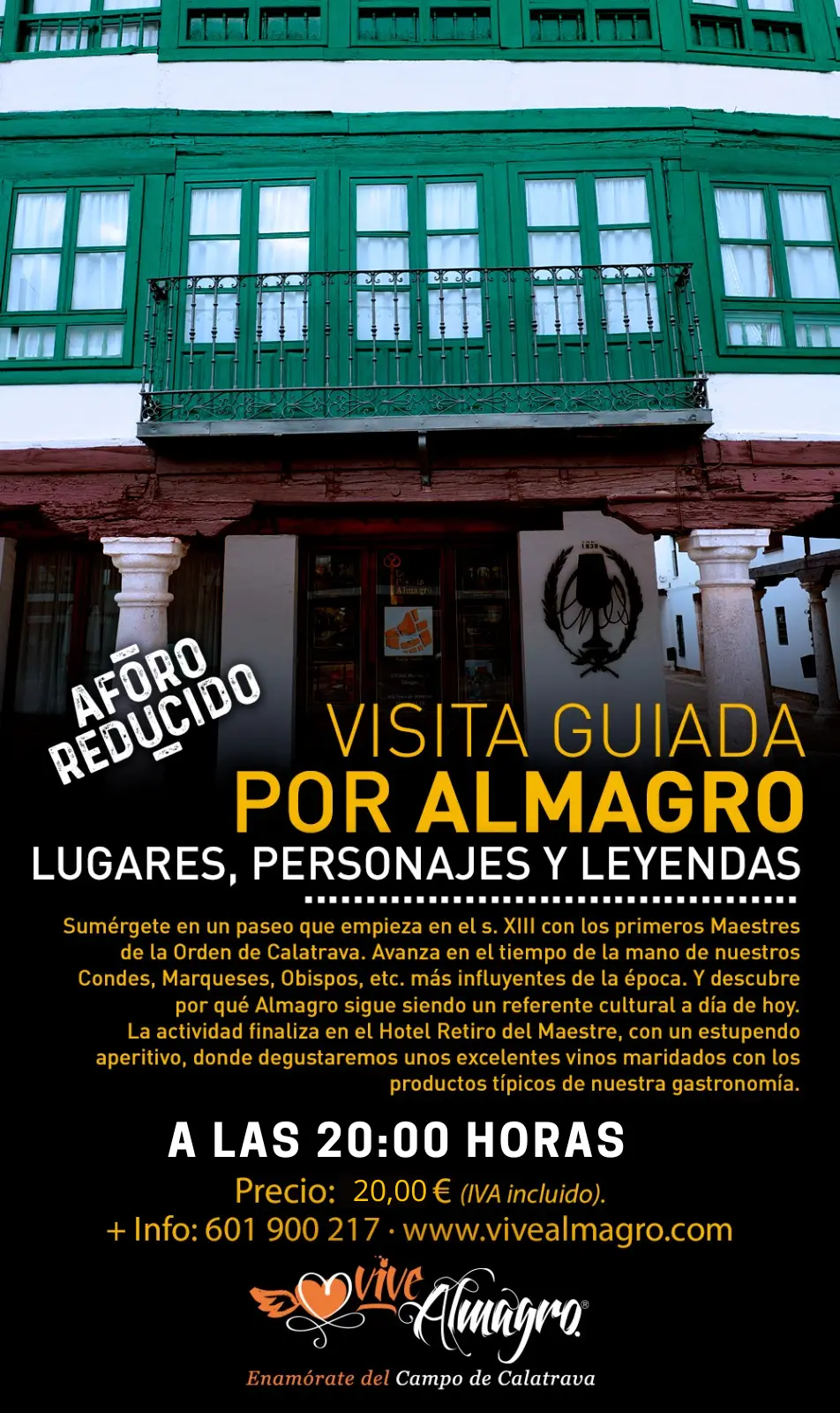 20 euros a las 20:00h