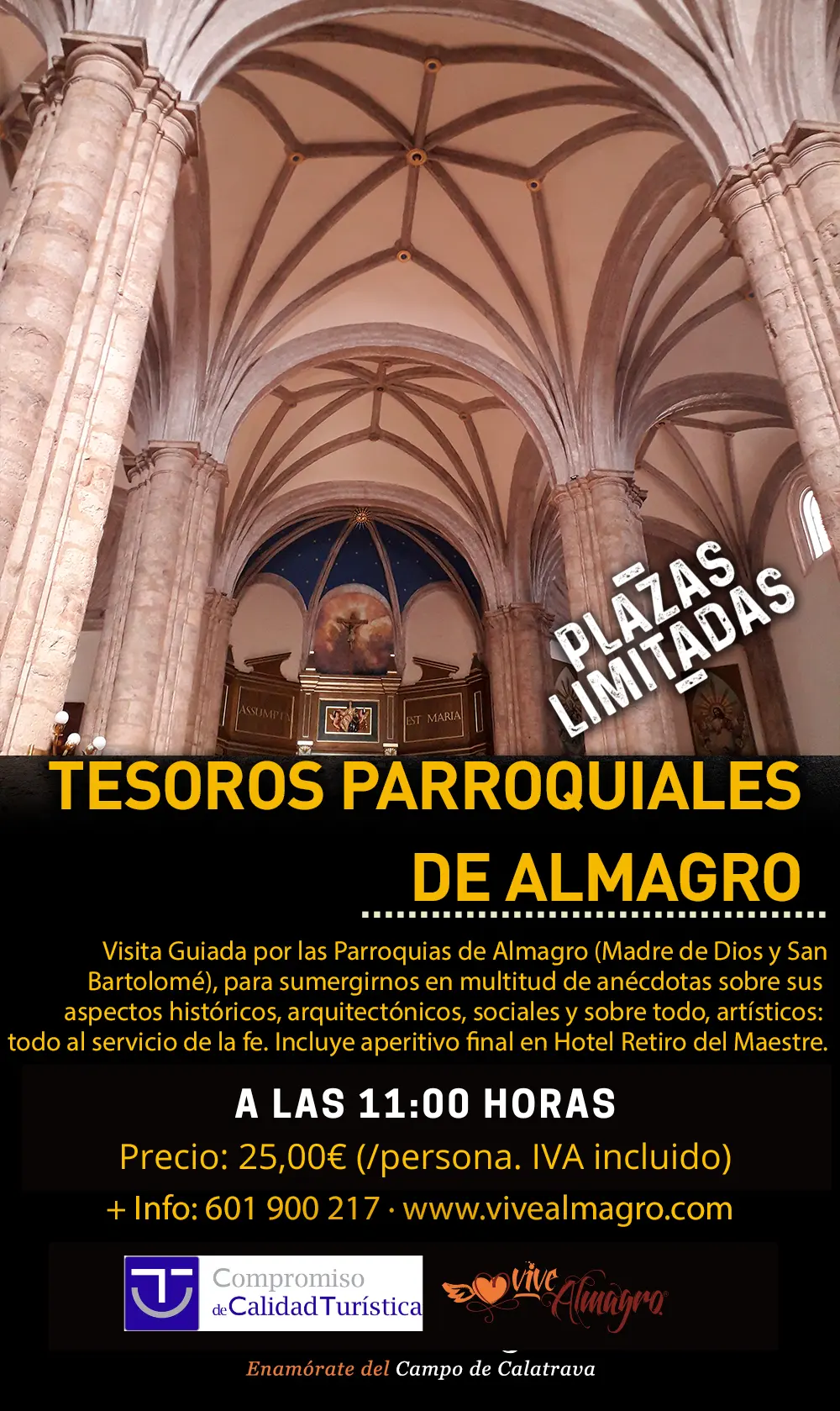 a las 11.00h y 25€