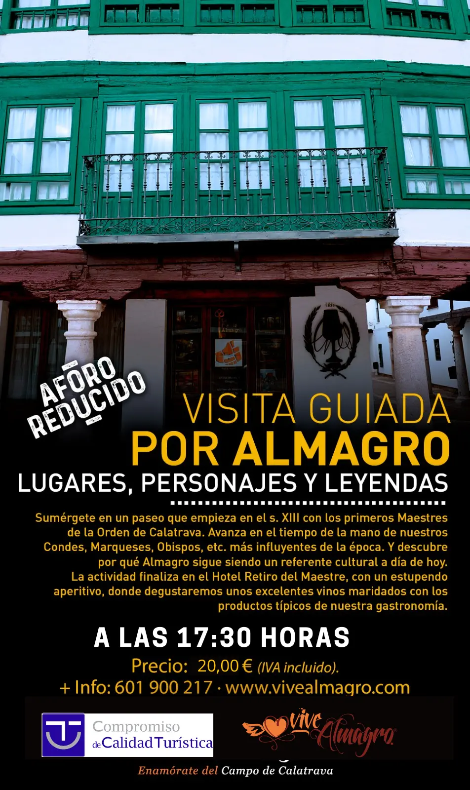 a las 17.30h y 20€