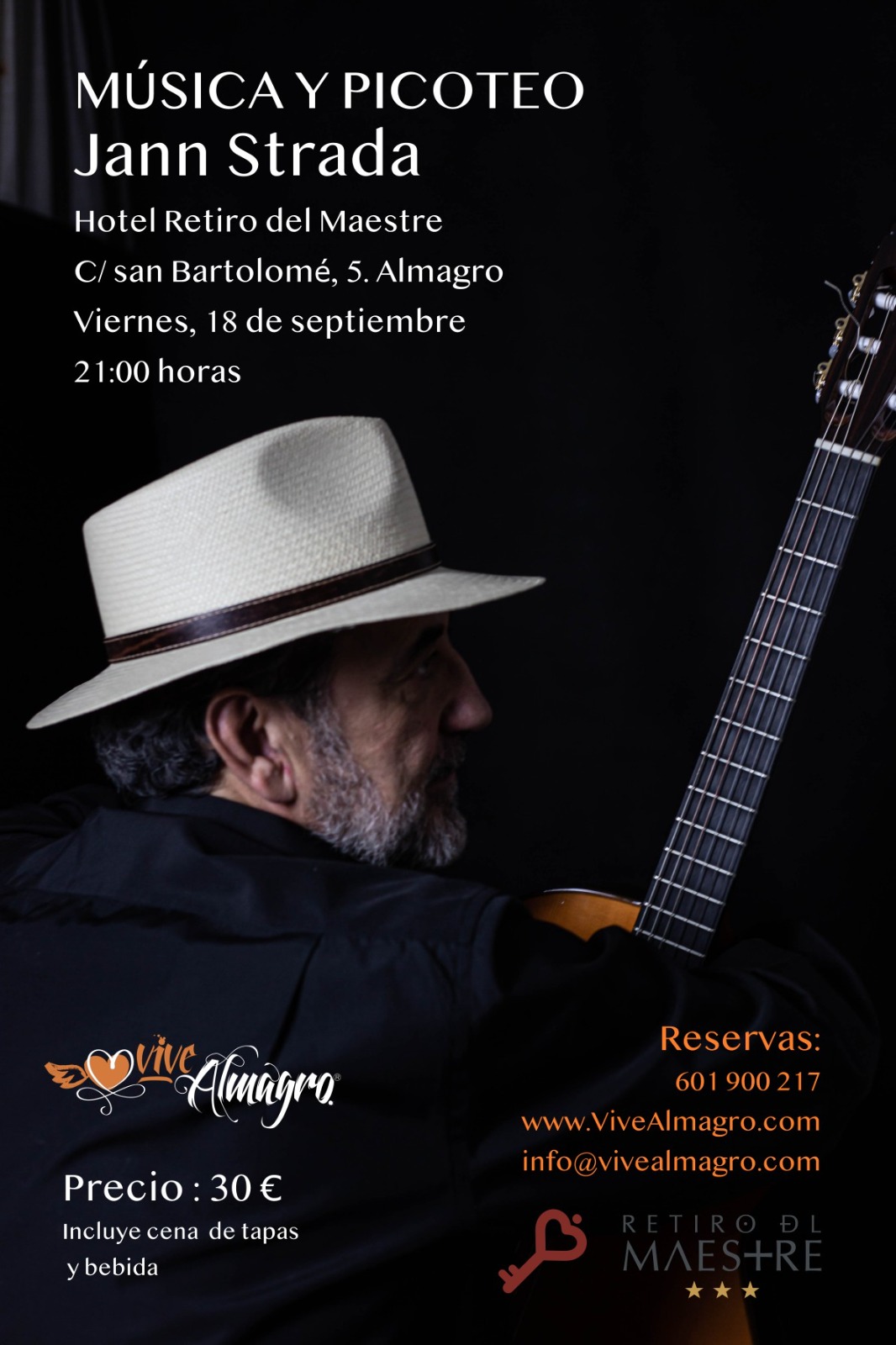 30€ el 18 de septiembre a las 21.00