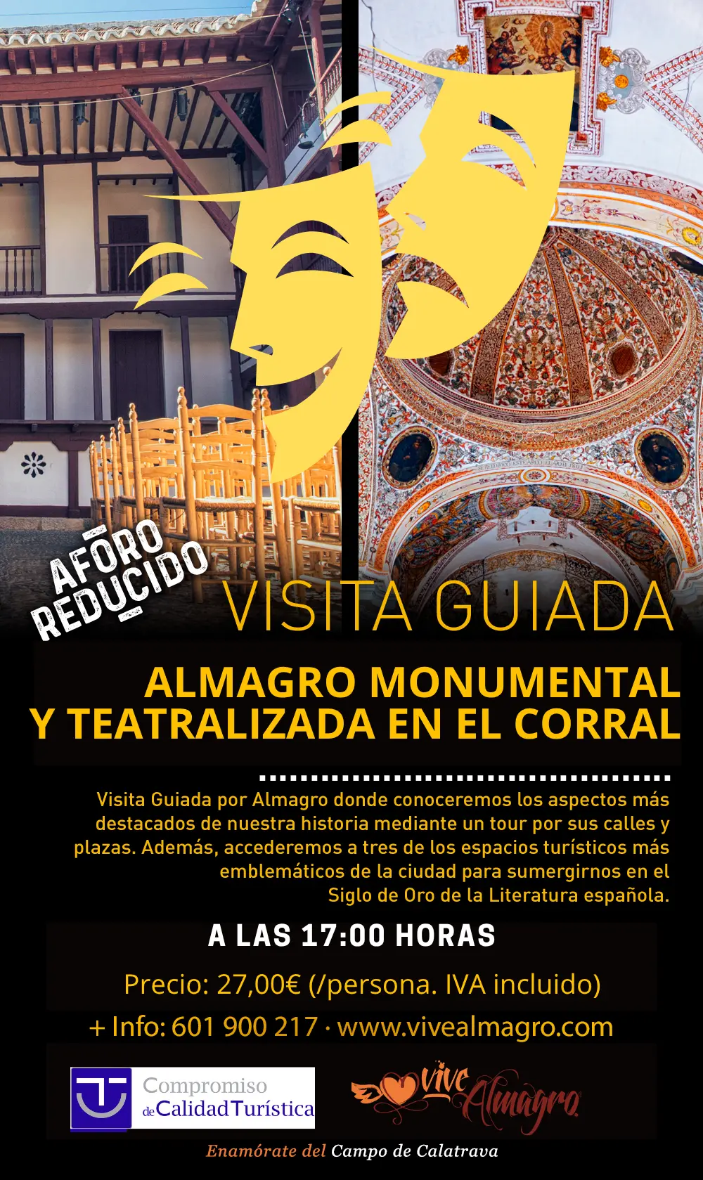 con teatralizada 27€ y a las 17.00h