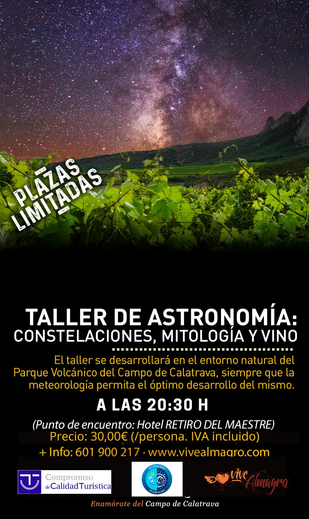 a las 20.30h y 30€